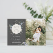 水彩ワイルドフラワー2枚の写真保存日 招待状 (スタンド正面)