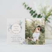 水彩ワイルドフラワー2枚の写真保存日 招待状 (スタンド正面)