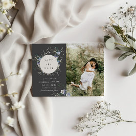 水彩ワイルドフラワー2枚の写真保存日 招待状