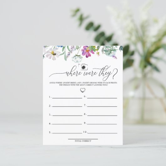 水彩ワイルドフラワー |どこに行っていたのか |ゲーム (スタンド正面)