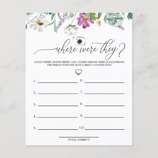 水彩ワイルドフラワー |どこに行っていたのか |ゲーム (正面)