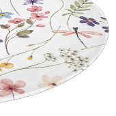 水彩ワイルドフラワー | カッティングボード (角)