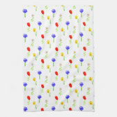 水彩ワイルドフラワー キッチンタオル (縦)