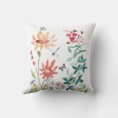 水彩ワイルドフラワー クッション (裏面)