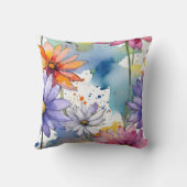 水彩ワイルドフラワー クッション (裏面)