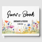 水彩ワイルドフラワー ゲストブック (正面)