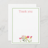 水彩ワイルドフラワー サンキューカード (正面/裏面)