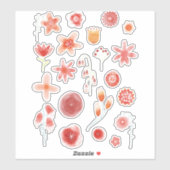 水彩ワイルドフラワー シール (シート)