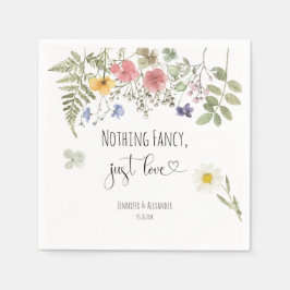 水彩ワイルドフラワー スタンダードカクテルナプキン