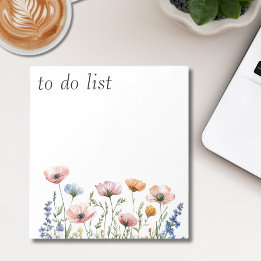 水彩ワイルドフラワー ノートパッド