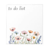 水彩ワイルドフラワー ノートパッド (正面)