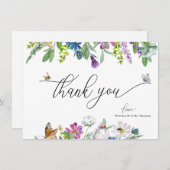 水彩ワイルドフラワー |フローラありがとう ノートカード (正面/裏面)