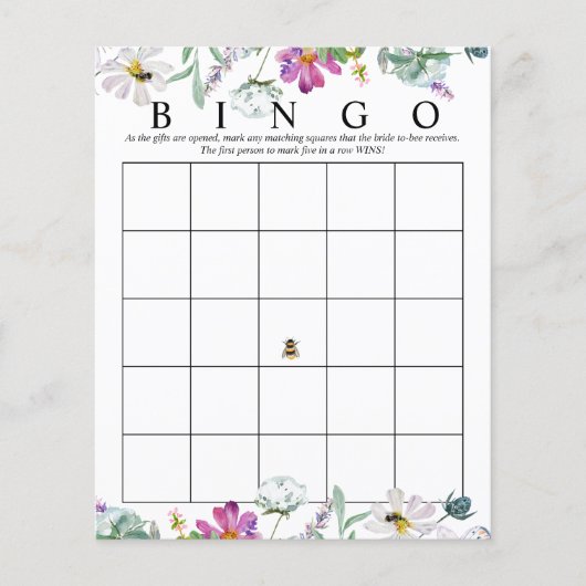 水彩ワイルドフラワー |ブライダル |ゲーム (正面)