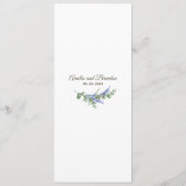 水彩ワイルドフラワー&ブルーベリー素朴ズ結婚 メニュー (裏面)