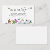 水彩ワイルドフラワー |ベビー要求書 エンクロージャーカード (正面/裏面)