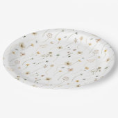 水彩ワイルドフラワー ペーパープレート (アングル)