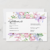水彩ワイルドフラワー |ボタニカルベイビーシャワーInv 招待状 (正面)