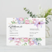 水彩ワイルドフラワー |ボタニカルベイビーシャワーInv 招待状 (スタンド正面)