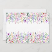 水彩ワイルドフラワー |ボタニカルベイビーシャワーInv 招待状 (裏面)