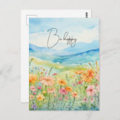 水彩ワイルドフラワー ポストカード (正面/裏面)