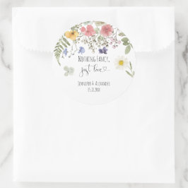 水彩ワイルドフラワー ラウンドシール