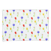 水彩ワイルドフラワー 枕カバー (正面右)