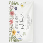 水彩ワイルドフラワー 横断幕 (縦)