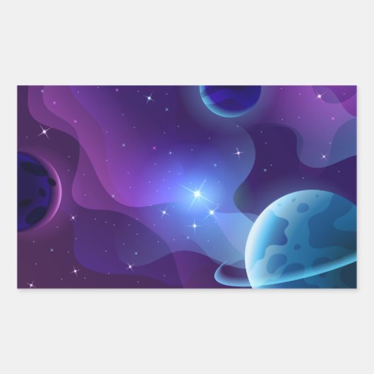 水彩ワイルドフラワー 長方形シール (正面)