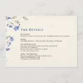 水彩ワイルドフラワー&QRコード結婚の詳細 エンクロージャーカード (正面)