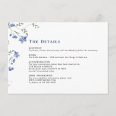 水彩ワイルドフラワー&QRコード結婚の詳細 エンクロージャーカード (正面)