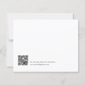 水彩ワイルドフラワーQRcode結婚式の日付を保存 (裏面)