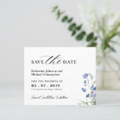 水彩ワイルドフラワーQRcode結婚式の日付を保存 (スタンド正面)