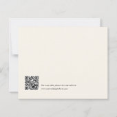 水彩ワイルドフラワーQRcode結婚式の日付を保存 (裏面)