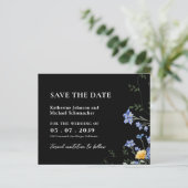 水彩ワイルドフラワーQRcode結婚式の日付を保存 (スタンド正面)