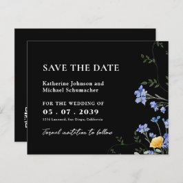 水彩ワイルドフラワーQRcode結婚式の日付を保存