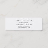 水彩ワイルドフローラ緑の葉 スキニー名刺 (裏面)