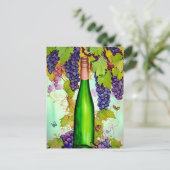 水彩ワインアート ポストカード (スタンド正面)