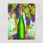 水彩ワインアート ポストカード (正面)