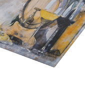 水彩ワイン&チーズスチルライフ カッティングボード (角)