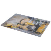 水彩ワイン&チーズスチルライフ カッティングボード (角)