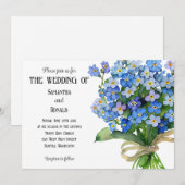 水彩ワスレナグサのウェディング 招待状 (正面/裏面)