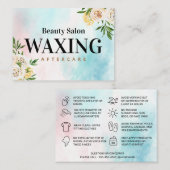 水彩ワックス加工アフターケアカード 名刺 (正面/裏面)