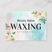 水彩ワックス加工アフターケアカード 名刺 (正面)