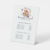 水彩ワッフルロゴレシピ店 台座サイン (正面)