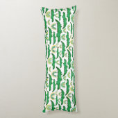 水彩ワニワニワニのワニにレインボーパーソナライズ ボディピロー (裏面 (縦))