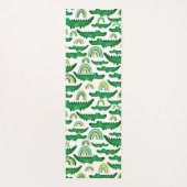 水彩ワニワニワニのワニにレインボーパーソナライズ ヨガマット (裏面)