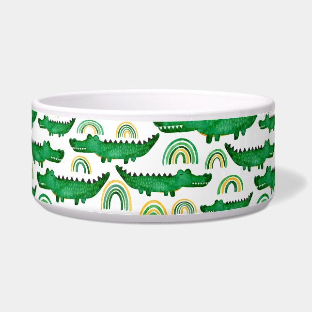 水彩ワニワニワニ ボウル (正面)