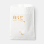 水彩ワンガチョウ間抜けワイルドフラワー1st誕生日 フェイバーバッグ (正面)