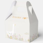 水彩ワンガチョウ間抜けワイルドフラワー1st誕生日 フェイバーボックス (裏面)