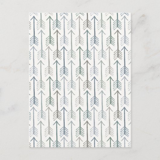 水彩ワンダーラスト矢印パターン ポストカード (正面)